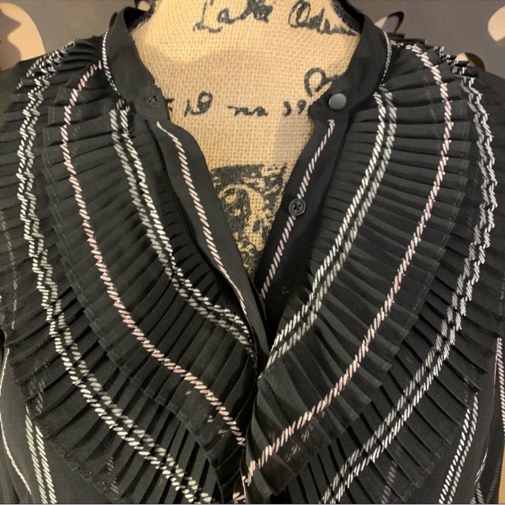 WHBM Sheer Ruffle Blouse - Picture 4 of 10